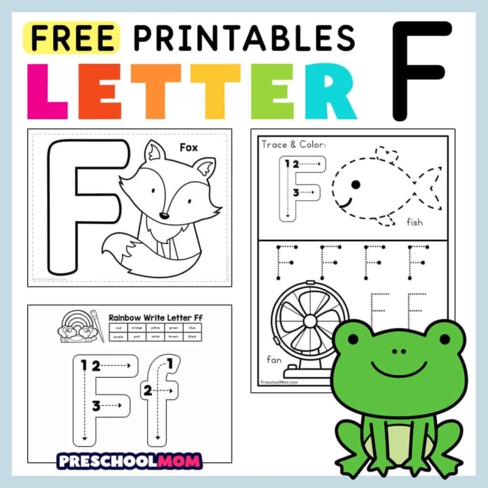 Interactive Letter Book: F activity for preschoolers and early grade students Worksheet for identifying words that begin with the letter F for young learners