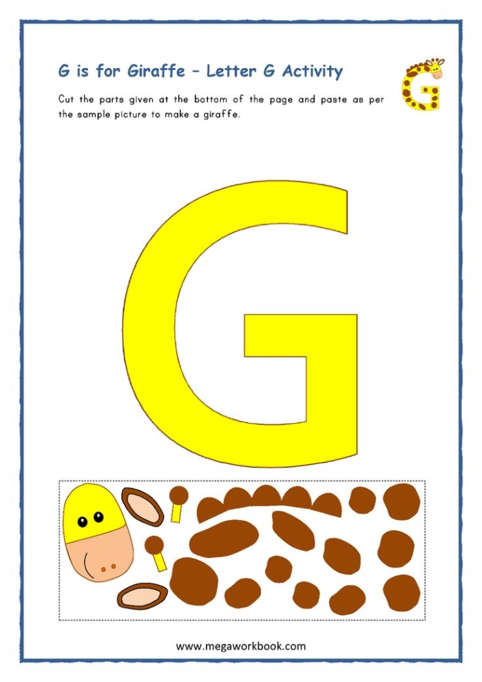 Engaging Letter G worksheet for preschool and early elementary students Worksheet activity for finding words that begin with the letter G for young learners