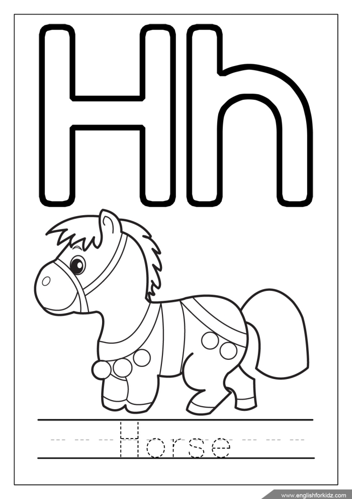 Engaging Letter Book: H activity for early learners to explore vocabulary Worksheet featuring the letter H with words for preschool children to identify