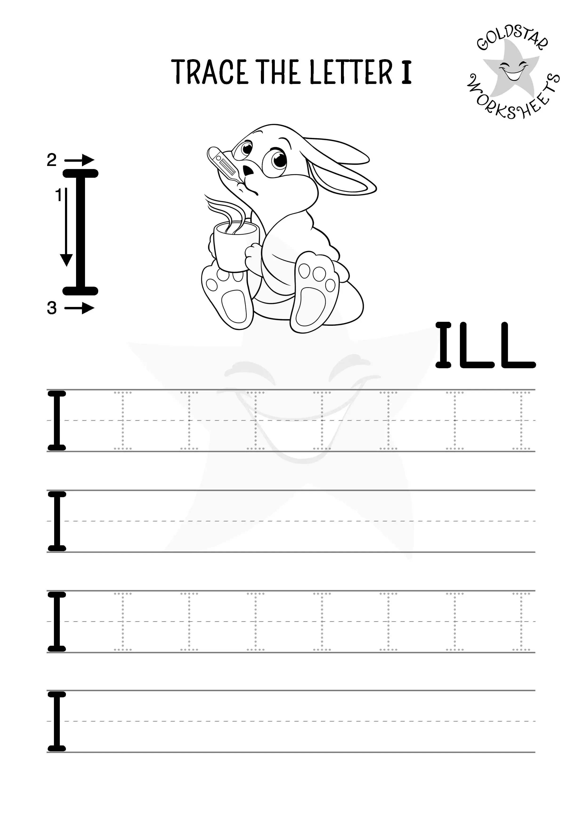 Engaging Practice Tracing the Letter I worksheet for early writing skills Kids practicing tracing the letter I on a fun worksheet designed for pre-K learners