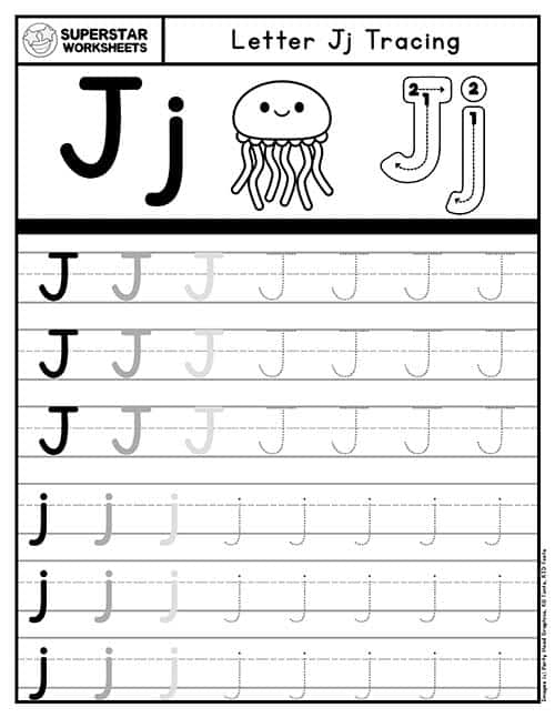 Worksheet featuring engaging activities focused on the letter J for preschoolers. Get Ready for Reading: All About the Letter J worksheet for Pre-K learners.