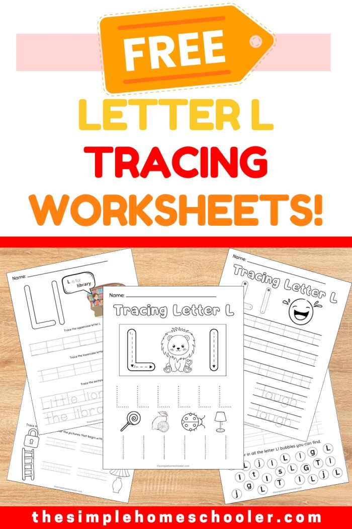 Tracing worksheet for pre-K children focusing on the letter L to enhance fine motor skills