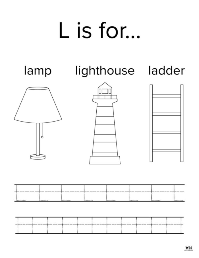 Interactive Letter L activity for preschool and early elementary students Worksheet for identifying words that begin with the letter L, designed for young learners