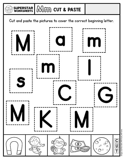 Worksheet featuring engaging activities focused on the letter M for preschoolers