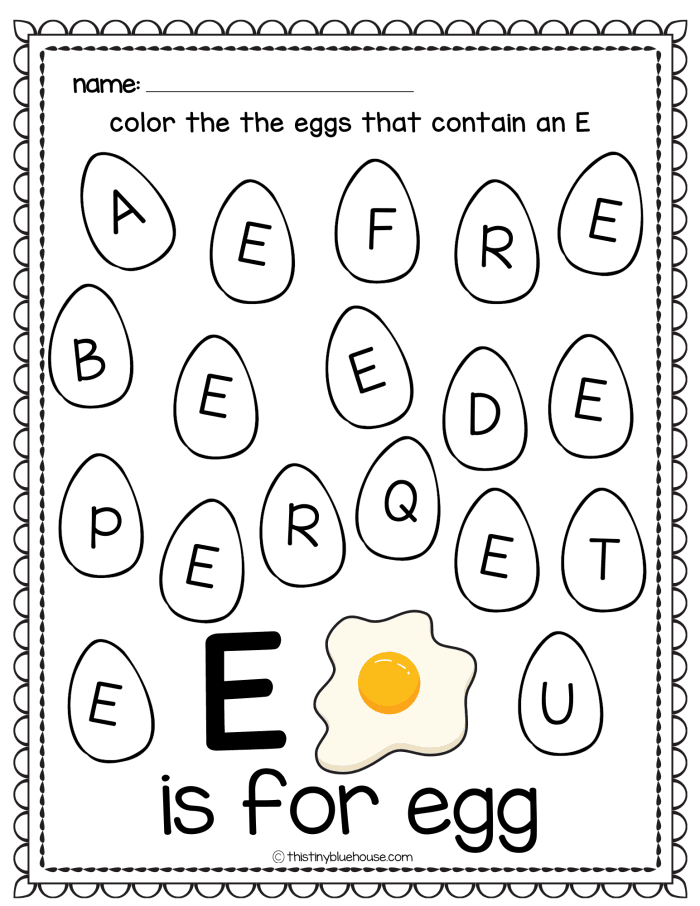Uppercase and lowercase letter matching worksheet for Pre-K students