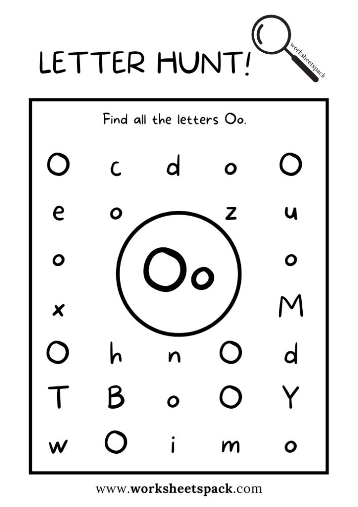 Interactive Letter O activity for preschool and early elementary students Worksheet featuring words that begin with the letter O for young learners