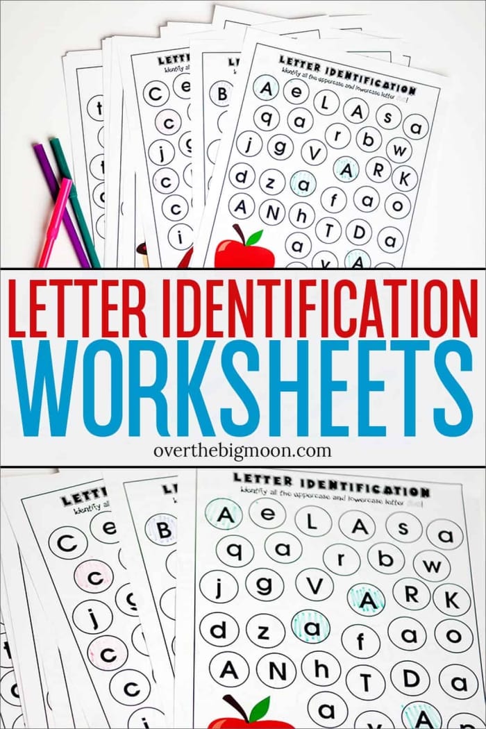 Pre-K alphabet worksheet featuring an uppercase to lowercase letter matching activity