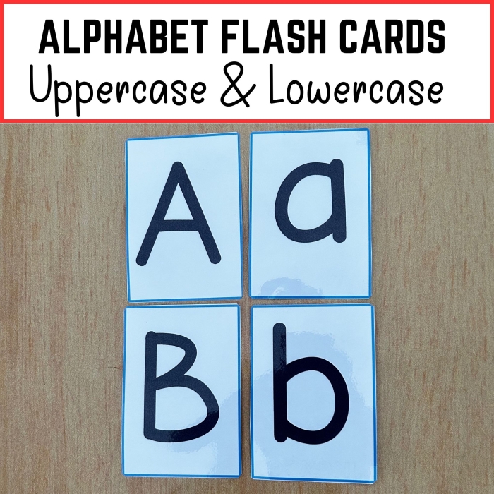 Lowercase Alphabet Flash Cards Set 6 for Beginning Readers Colorful lowercase letter flash cards featuring the letters a through z with friendly illustrations for Pre-K learners to practice letter recognition