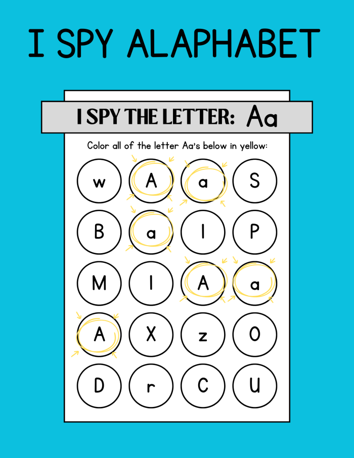 I Spy Letter S Worksheet for Preschoolers Image 14 Pre-K I Spy Letter S worksheet featuring various objects starting with the s sound for literacy practice
