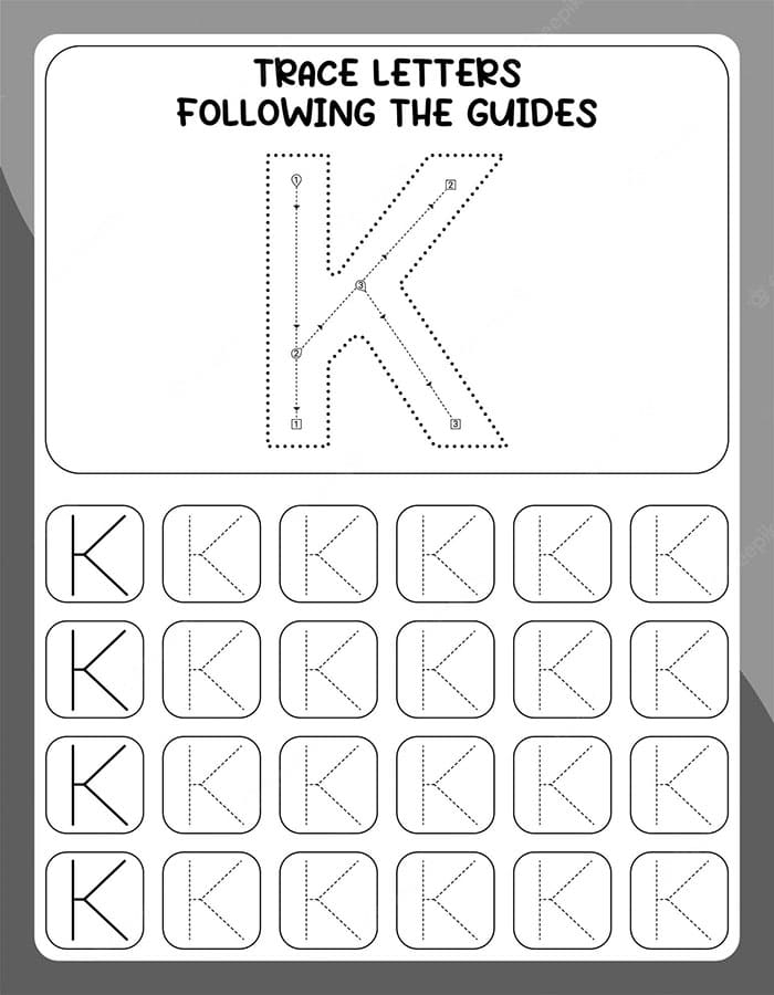 Worksheet featuring activities for finding words that begin with the letter K for young learners