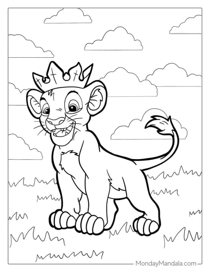 Printable lion color by number activity for preschool sight word and math learning Pre-K color by number worksheet featuring an adorable cartoon lion for number practice
