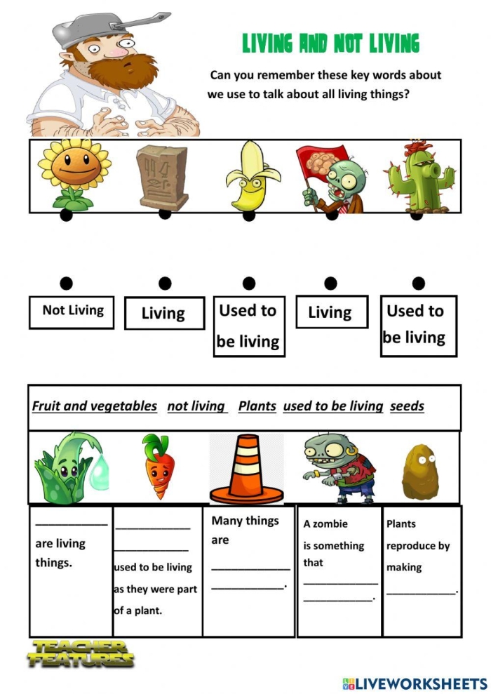Fun Living Things worksheet for preschool learners, image 23 Coloring worksheet for Pre-K students to identify living things