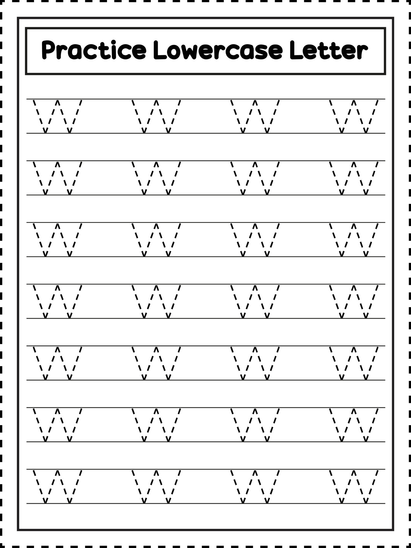 Pre-K alphabet blocks worksheet for tracing lowercase letters from a to z