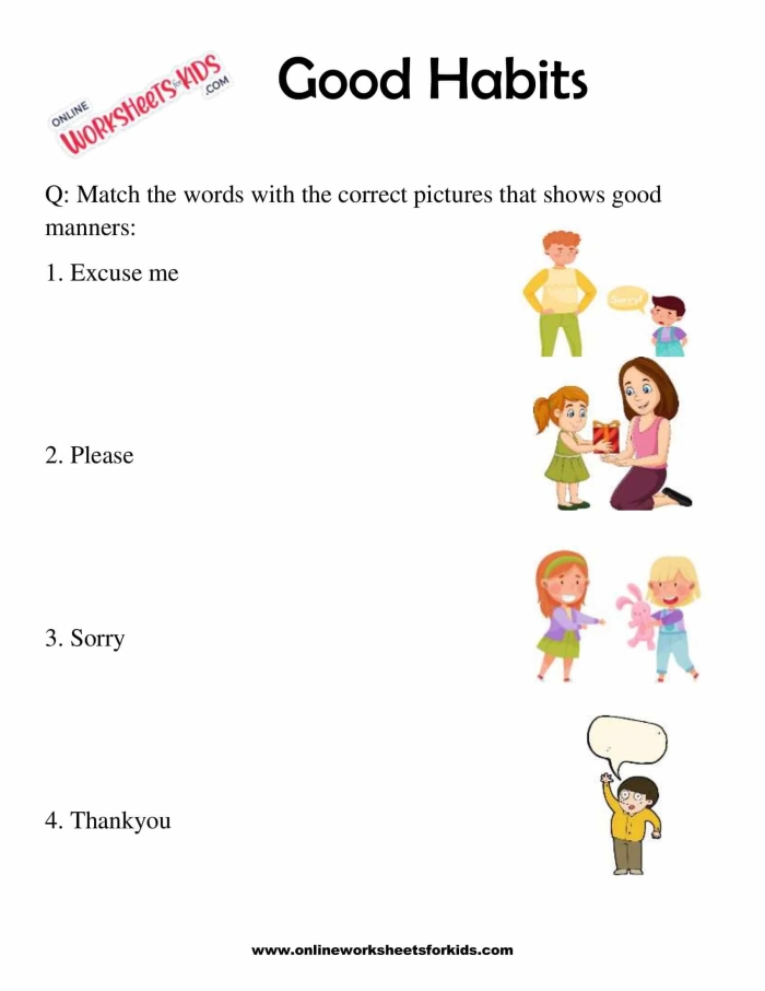 Explore this engaging manners worksheet for teaching etiquette to young learners Manners worksheet designed for Pre-K children to learn polite behavior and helpfulness