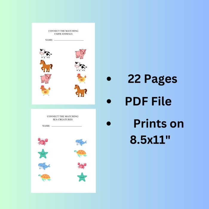 Matching Activity worksheet for preschoolers with teddy bears Preschoolers connecting matching teddy bears in a fun worksheet activity