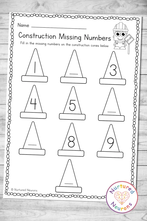 Worksheet for teaching the number 1 to Pre-K children through mixed operations