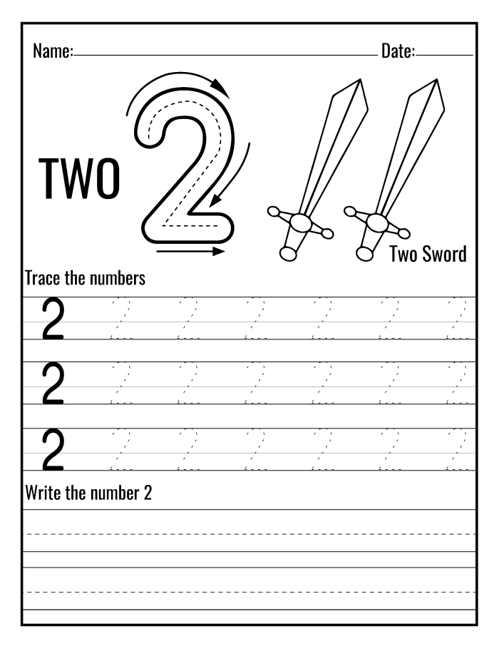 Pre-K math worksheet focused on identifying and writing the number 1