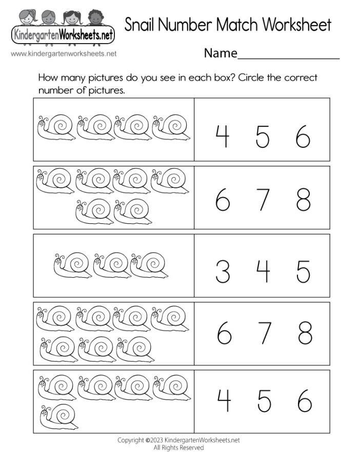 Worksheet for teaching the number 7 to Pre-K students with colorful illustrations