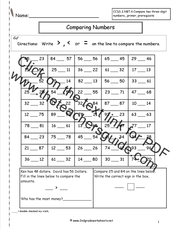 Comparing Numbers Assessment worksheet for Pre-K learners Children comparing numbers on a colorful Pre-K assessment worksheet