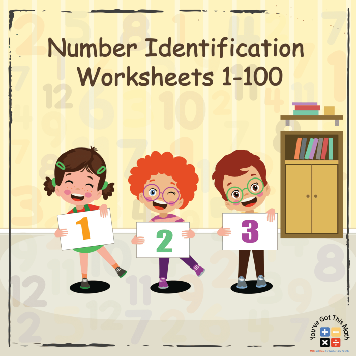 Worksheet featuring number identification for students in Pre-K showcasing numbers 0-10