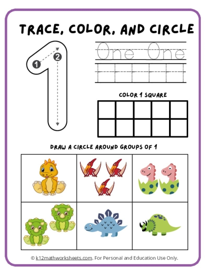 Pre-K student working on a Number Identification Check-In math assessment worksheet