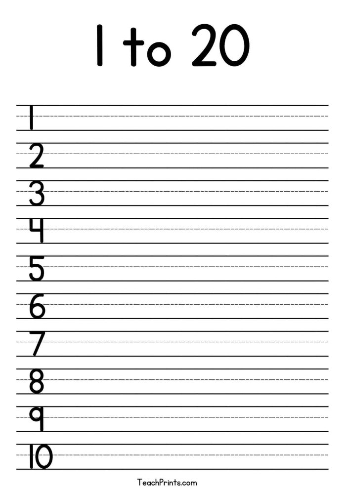 Pre-K number writing assessment worksheet for students learning to write numbers up to 10