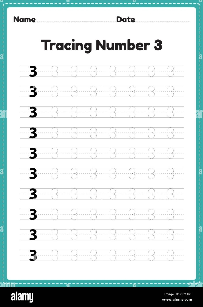Pre-K worksheet for assessing number writing skills from one to ten
