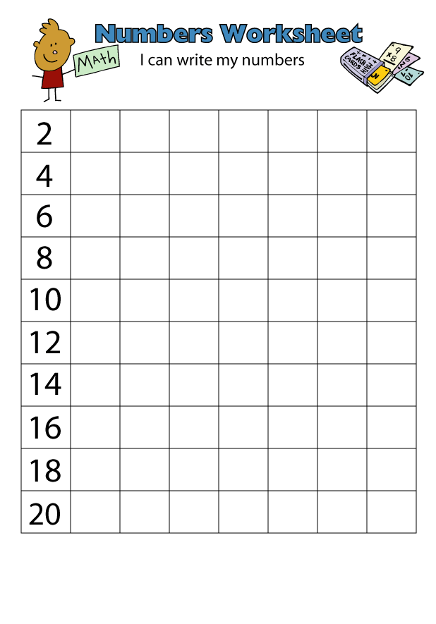 Writing Numbers Many Ways worksheet for Pre-K