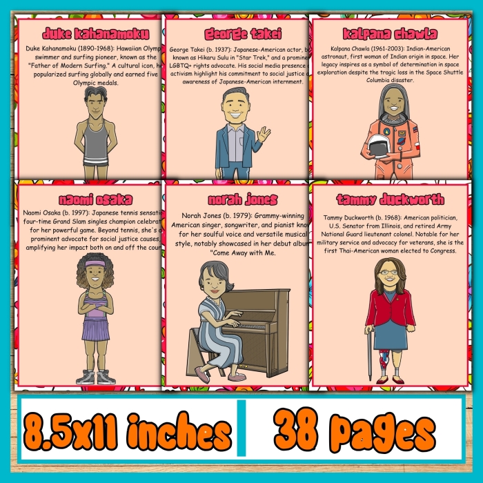 Pre-K phonics worksheet featuring a colorful illustration and biography of legendary surfer Duke Kahanamoku