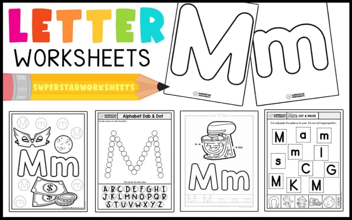 Worksheet featuring images of items that begin with the letter M for phonics practice. Things that Start with M! worksheet for Pre-K reading skills.