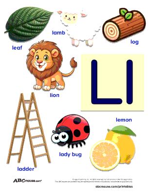 Worksheet featuring items that begin with the letter L for phonics practice. Fun learning activity for Pre-K kids to enhance their alphabet skills.