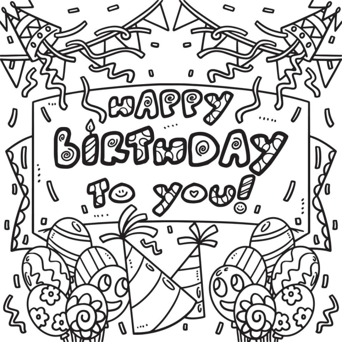 Pre-K student coloring a festive pinata filled with candies for a birthday celebration worksheet