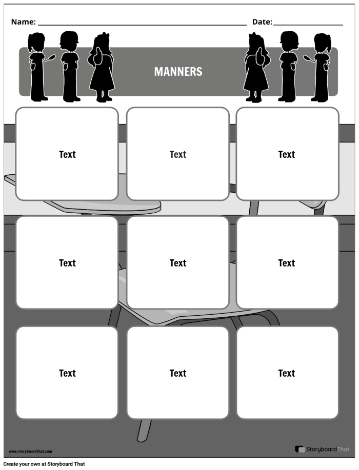 Teaching proper etiquette with our manners worksheet for preschool students Pre-K manners worksheet featuring polite behavior lessons for young children