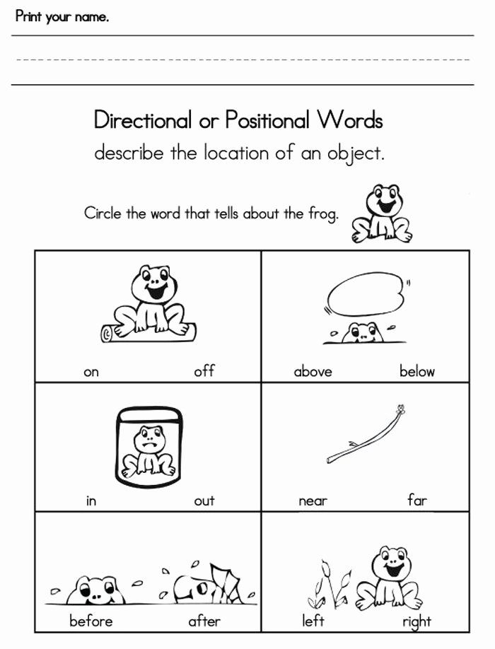 Building spatial awareness through positional language for pre-K students worksheet 24 Preschool positional words practice worksheet featuring prepositions for early learners activity 24