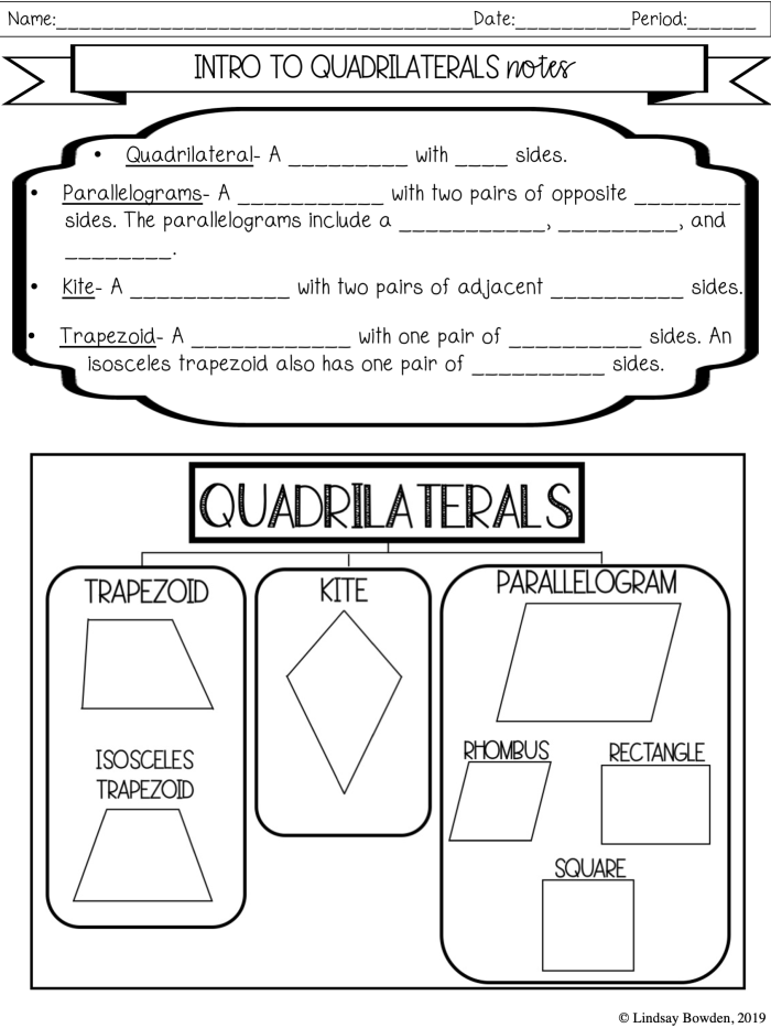 Making Quadrilaterals Worksheet for Young Learners Worksheet demonstrating how to create quadrilaterals using dots for Pre-K learners