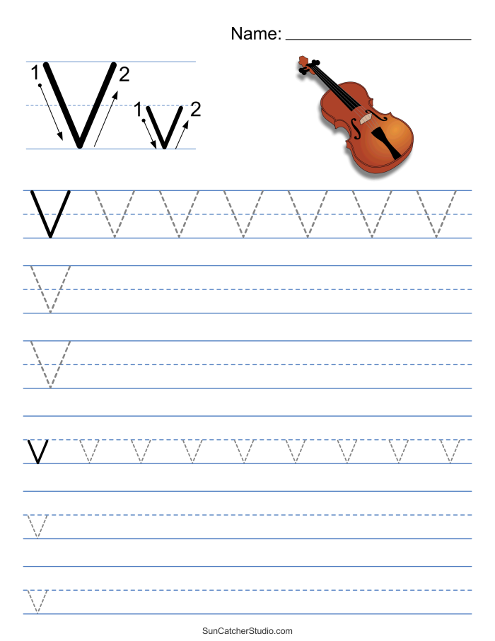 Syllables worksheet for Pre-K Worksheet focusing on the letter V, designed for preschoolers to enhance their reading skills. Get Ready for Reading: All About the Letter V worksheet for Pre-K learners.