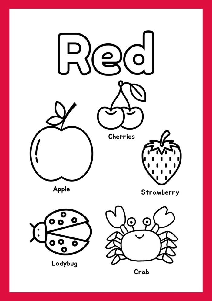 Explore the Color Red with a fun apple project for young learners A vibrant worksheet focused on the color red, featuring apples and engaging activities for Pre-K kids