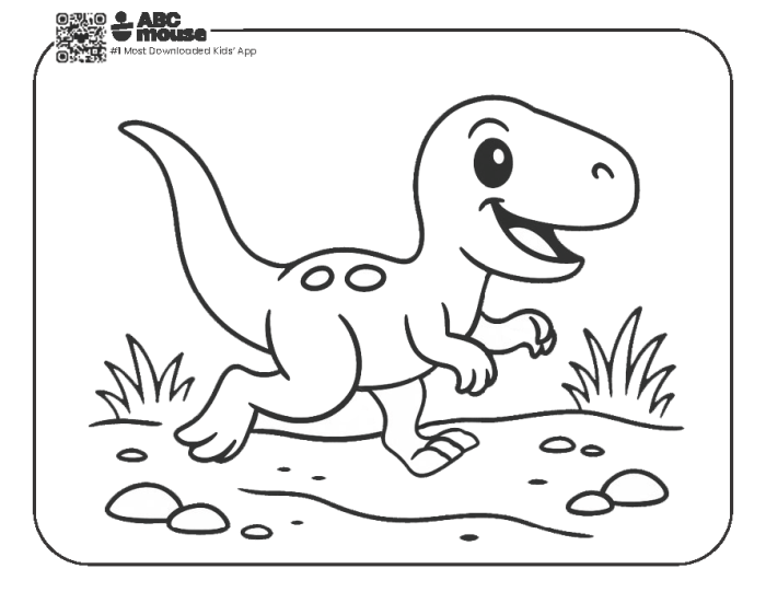 Pre-K running coloring page worksheet featuring a finish line race scene