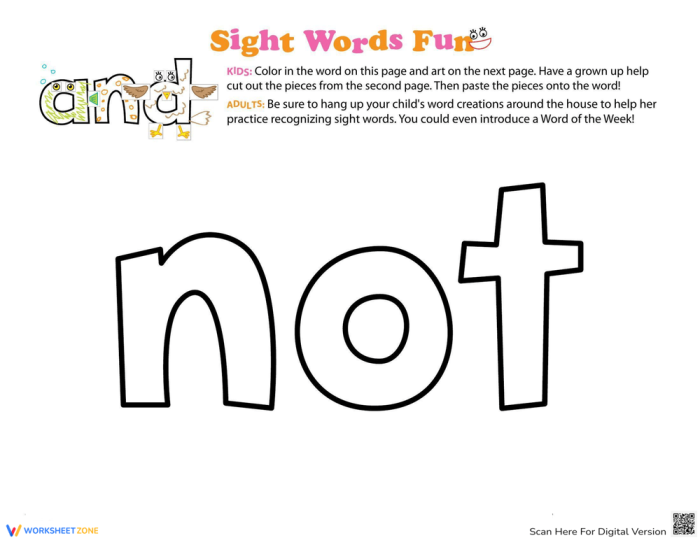 Worksheet featuring a creative activity for preschoolers to design a creature using the sight word "see