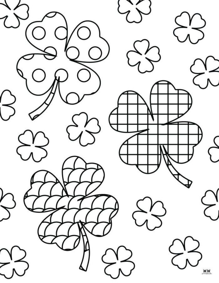 Colorful shamrock worksheet for Pre-K subtraction activities