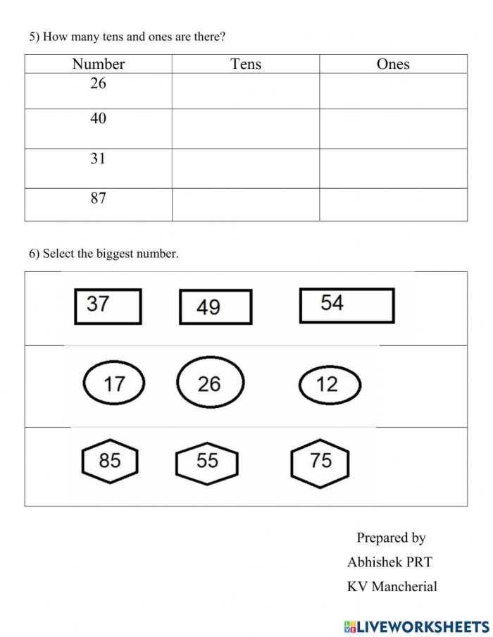 Pre-K worksheet page featuring shape counting and color sorting activities for early learners