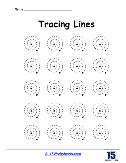 Engaging Shape Line Patterns Worksheet for Pre-K Math Skills Worksheet featuring shape line patterns for preschool geometry practice