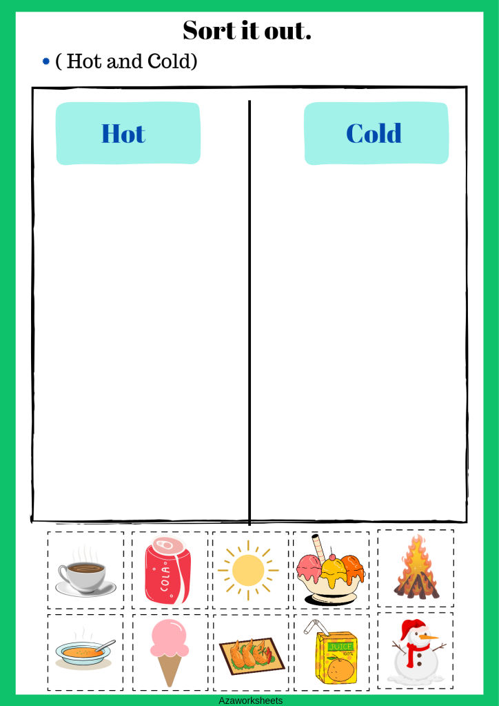 Sort It Out worksheet for young learners in number theory Sorting assessment worksheet for Pre-K students focusing on shapes and colors