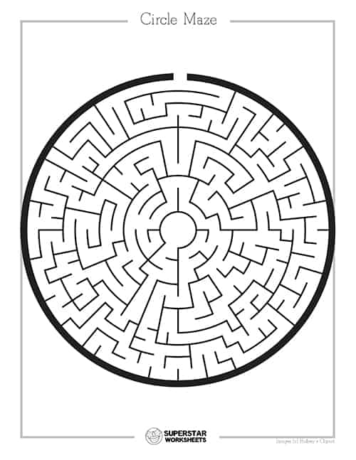 Reading worksheet for Pre-K A colorful shapes maze worksheet for Pre-K children featuring an astronaut navigating home. Fun shapes maze designed to enhance shape recognition skills in young learners.