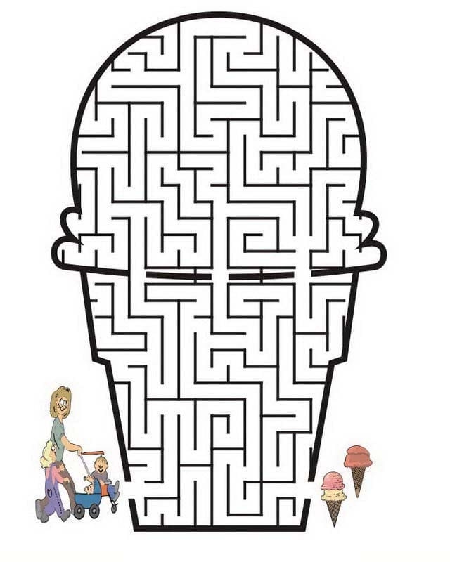 Shapes Maze Worksheet for Pre-K: Help the Astronaut Find His Way Home! A colorful shapes maze worksheet guiding an astronaut through stars for shape identification