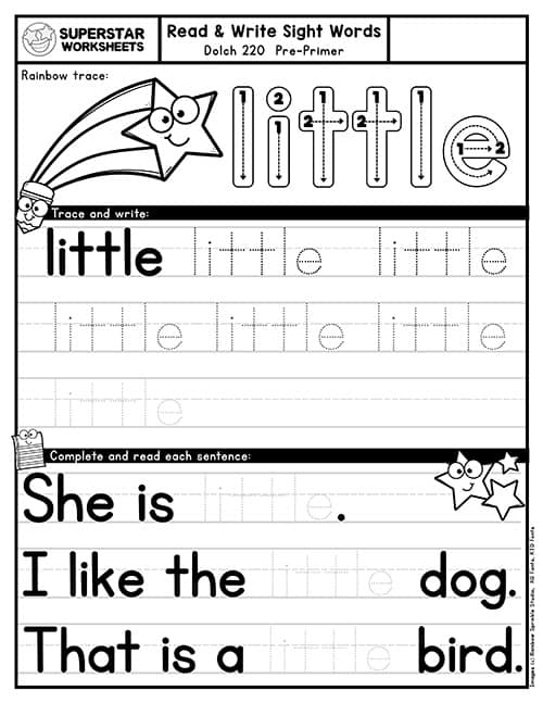 Colorful worksheet for Pre-K students focusing on the sight word "me" with a decoupage theme. Engaging early literacy activity featuring the word "me" for word family practice.