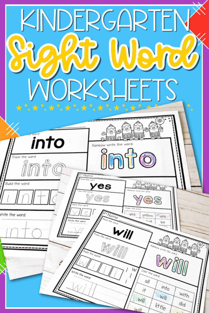 Pre-Kindergarten sight words flash cards featuring words from A to Are for early readers
