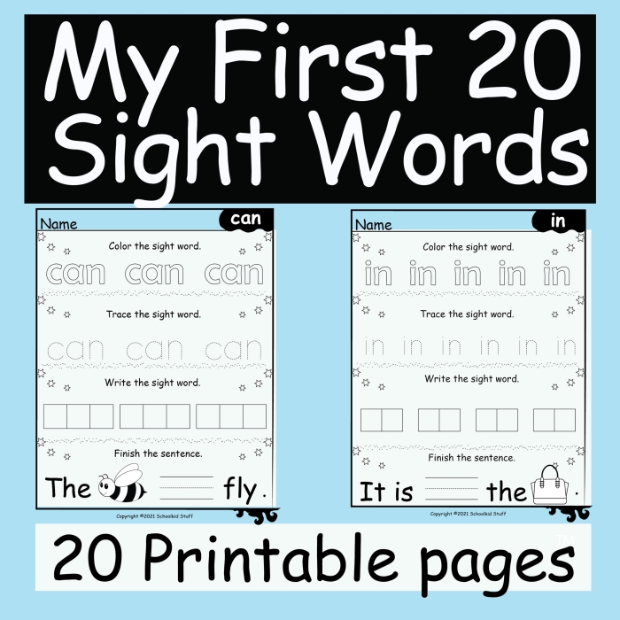 Pre-K geography sight words learning activity sheet 13