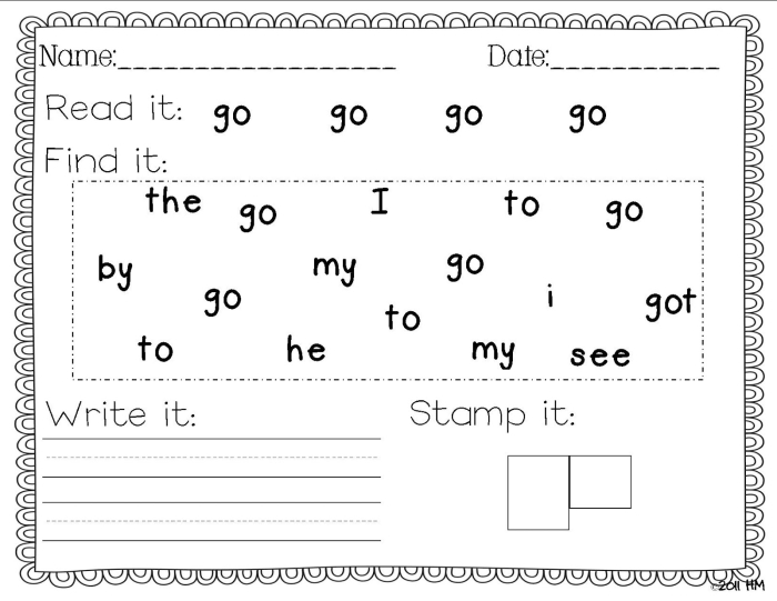 Engaging Writing Sight Words activity for preschool children Worksheet for practicing sight words with young learners in Pre-K