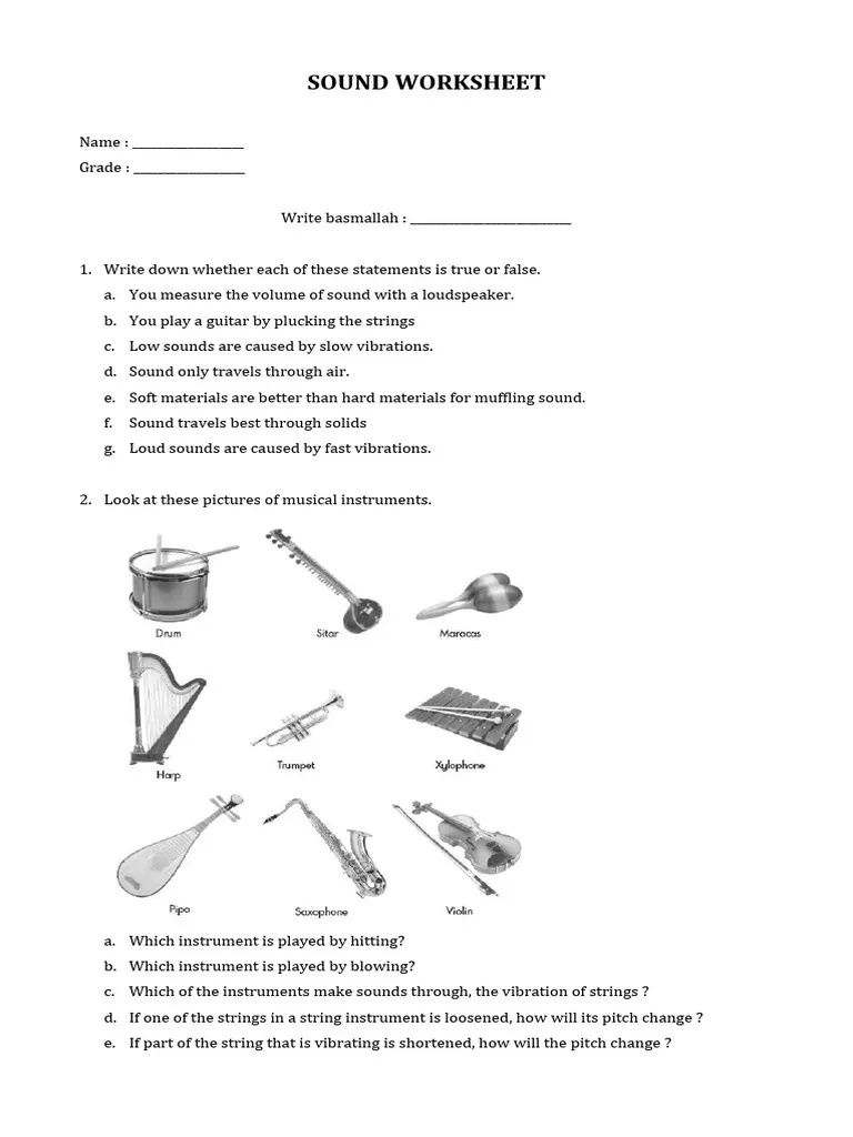 Sound Off! worksheet for phonics assessment in early education Assessment worksheet for Pre-K students to explore letter sounds